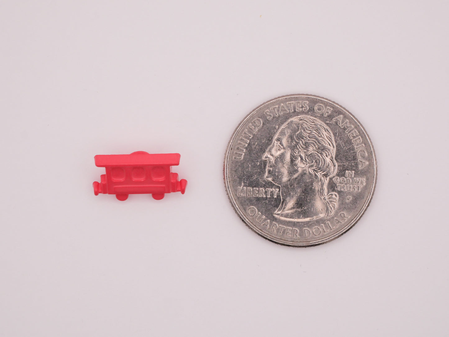 Train Red Caboose JHB Plastic Button 8x15mm