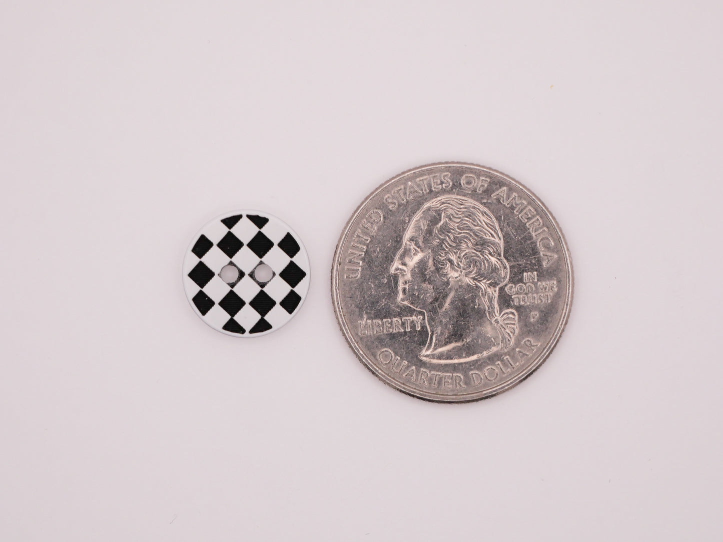 Checkered Racing Flag Pattern Set of Ten Plastic Buttons 13mm