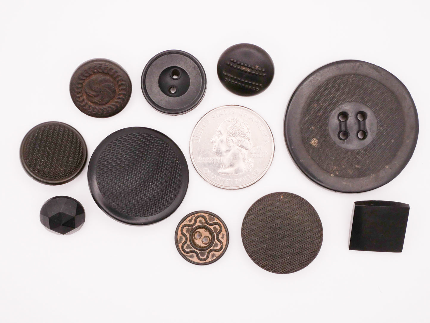 Goodyear Rubber Antique Button Various 13-38mm