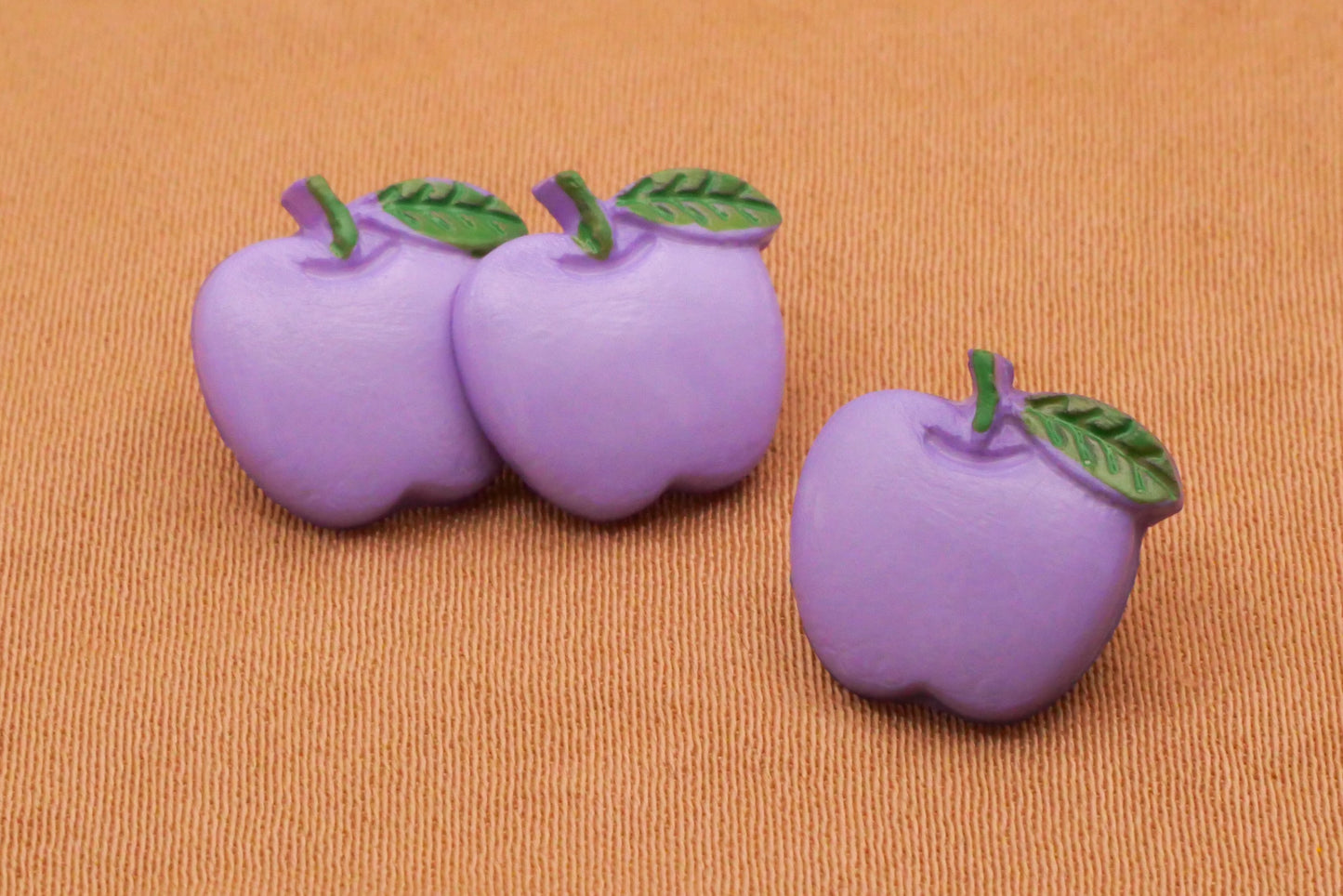 Apple Spring Colors Purple Green Blue Plastic Button Various 11mm