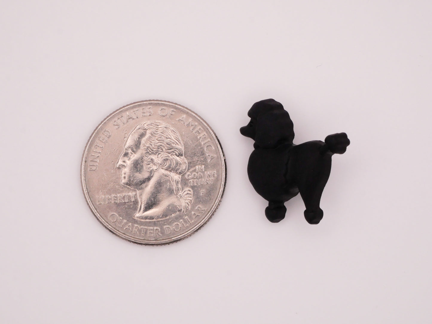 Poodle Pink White Black Plastic Dog Button Various 20mm