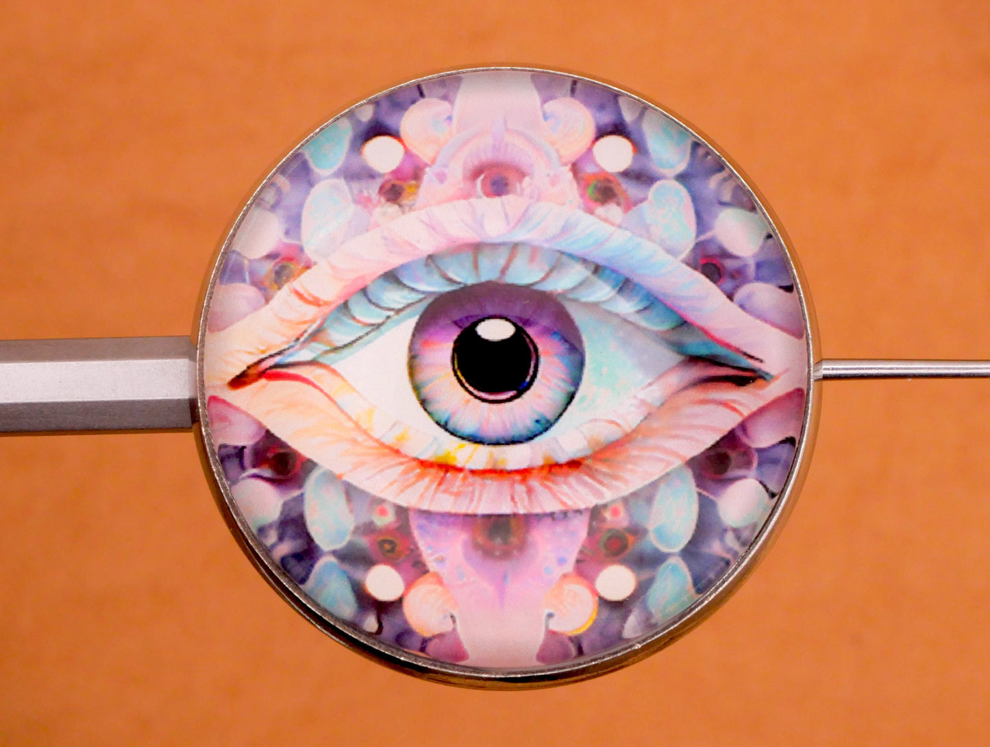 Eye Flowers Through The Looking Glass Dome Button 32mm