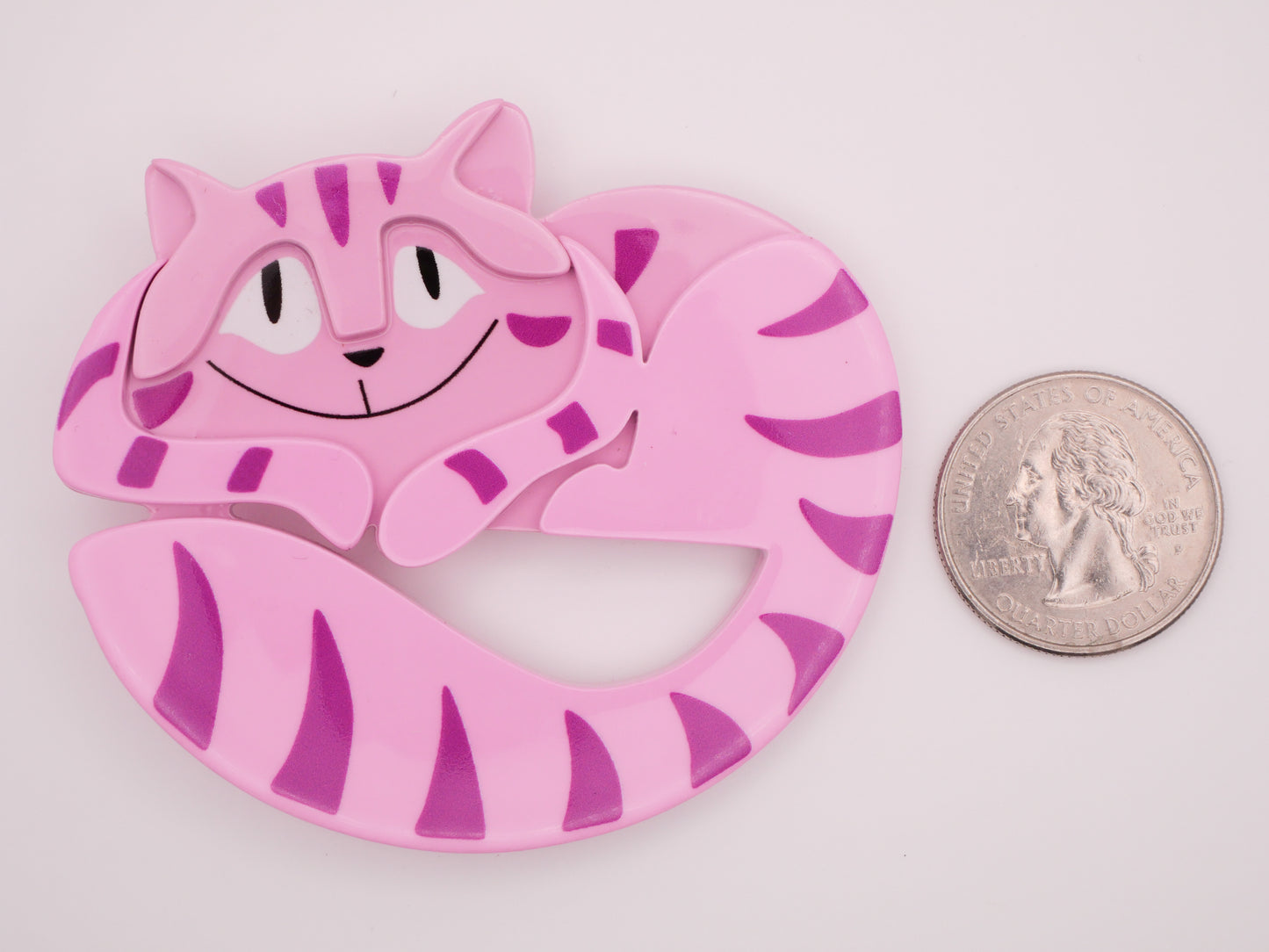 Cheshire Cat Alice in Wonderland Extra-Large Acrylic Plastic Button 60x70mm