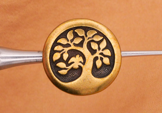 Tree of Life Bird Gold Brass Bronze Metal Button 16mm