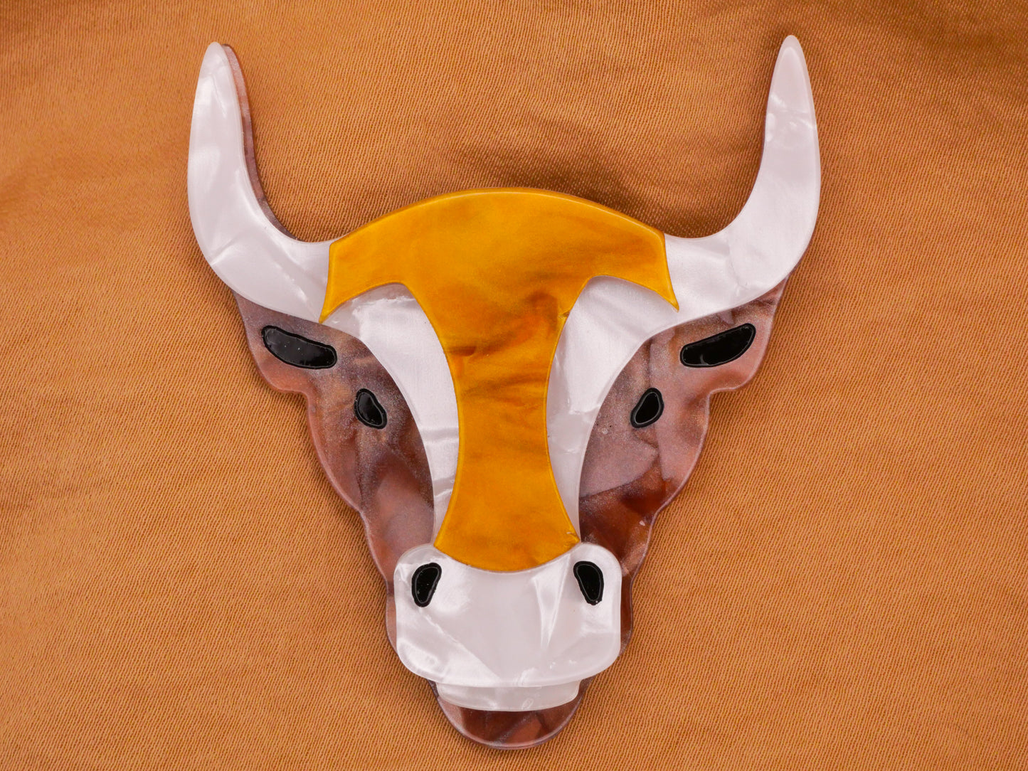 Bull Steer Bovine Acrylic Plastic Extra-Large Button 53x60mm