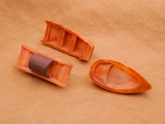 Boat Sampan Looks Like Wood Plastic Set of Three Buttons Various 10-33mm