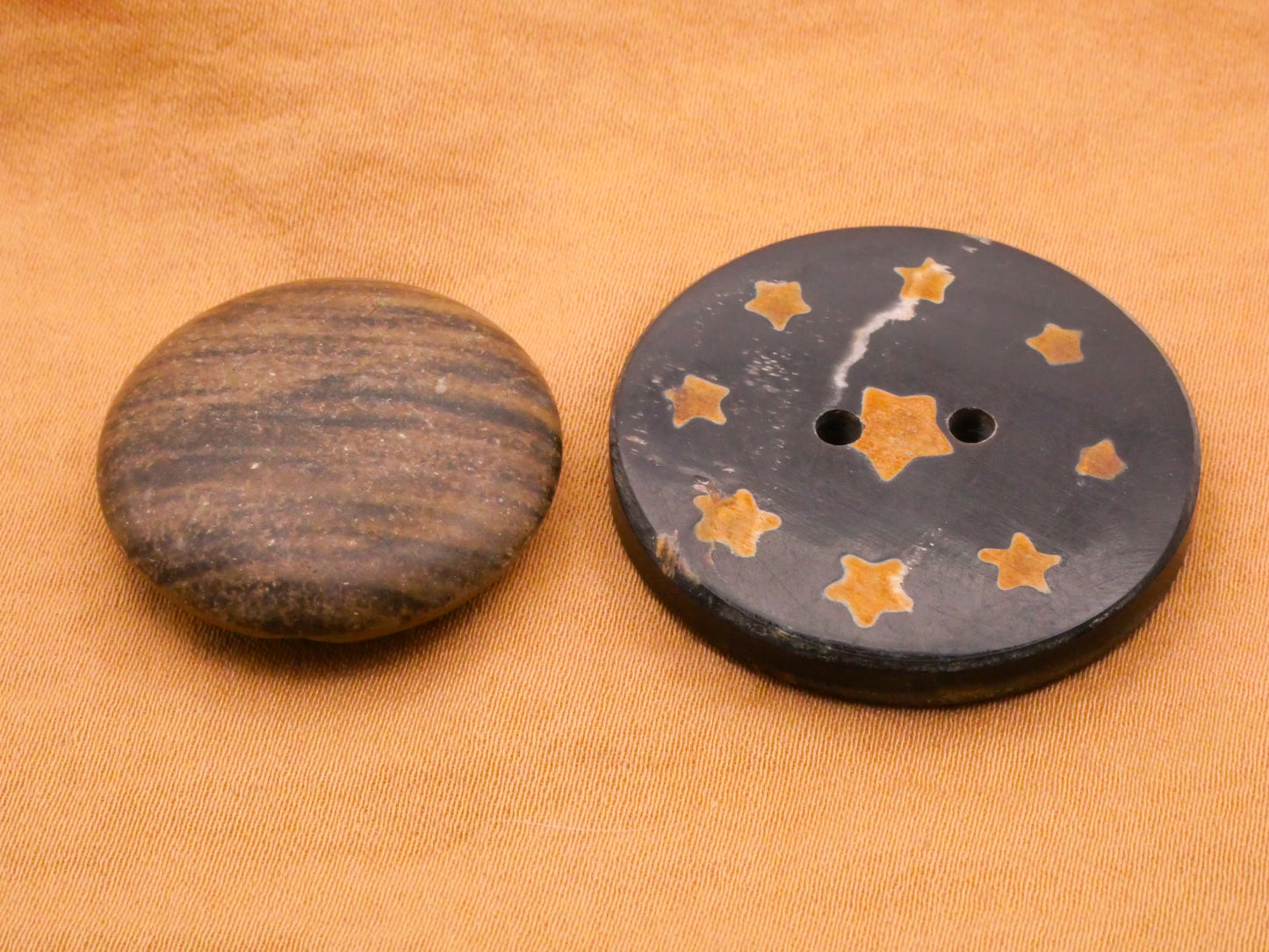 Star Planet Composite Horn Inlay Button Various 25-32mm