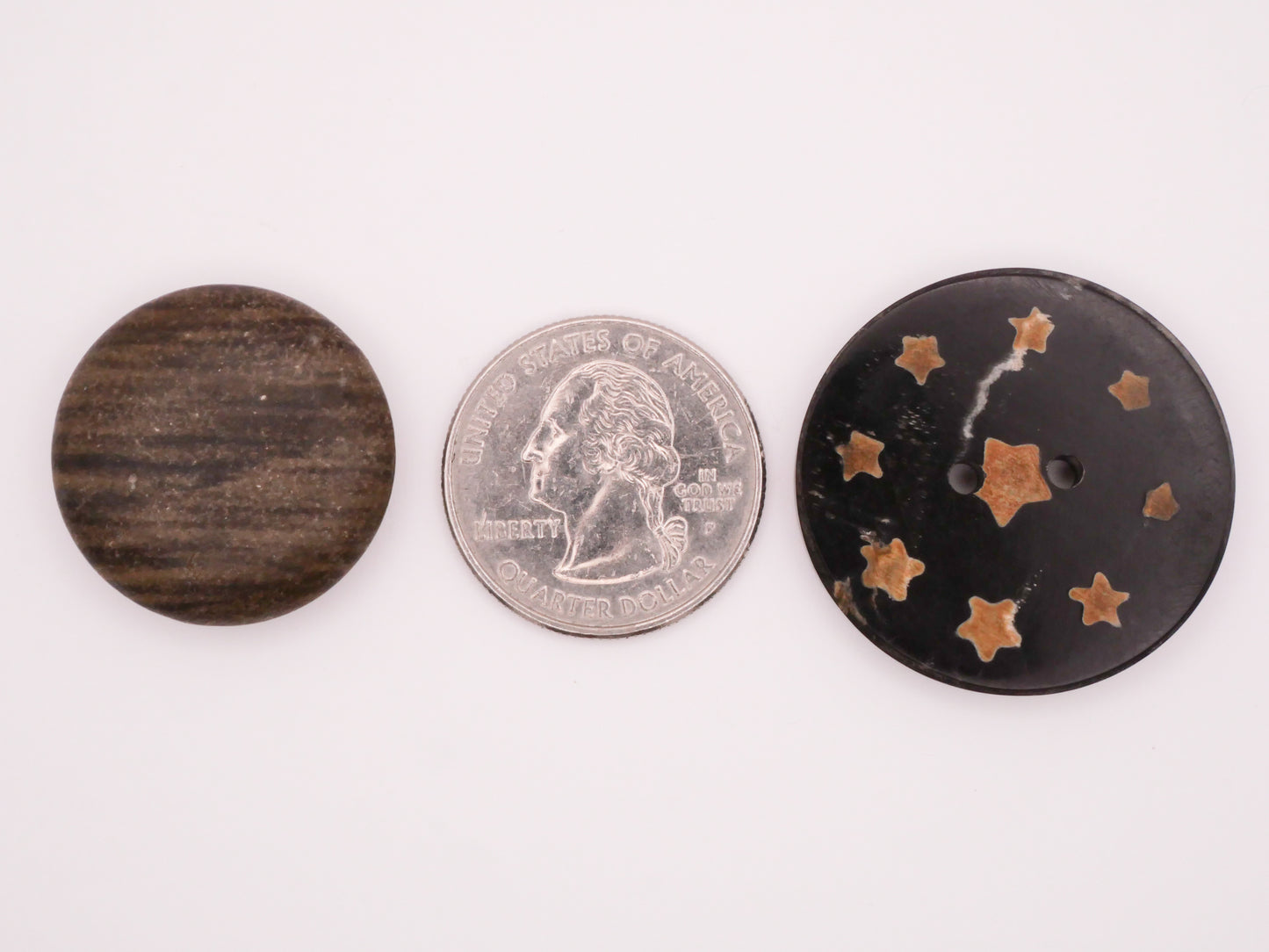 Star Planet Composite Horn Inlay Button Various 25-32mm