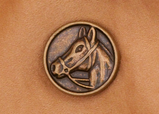 Horse Bridle Reins Bronze Metal Button 15mm