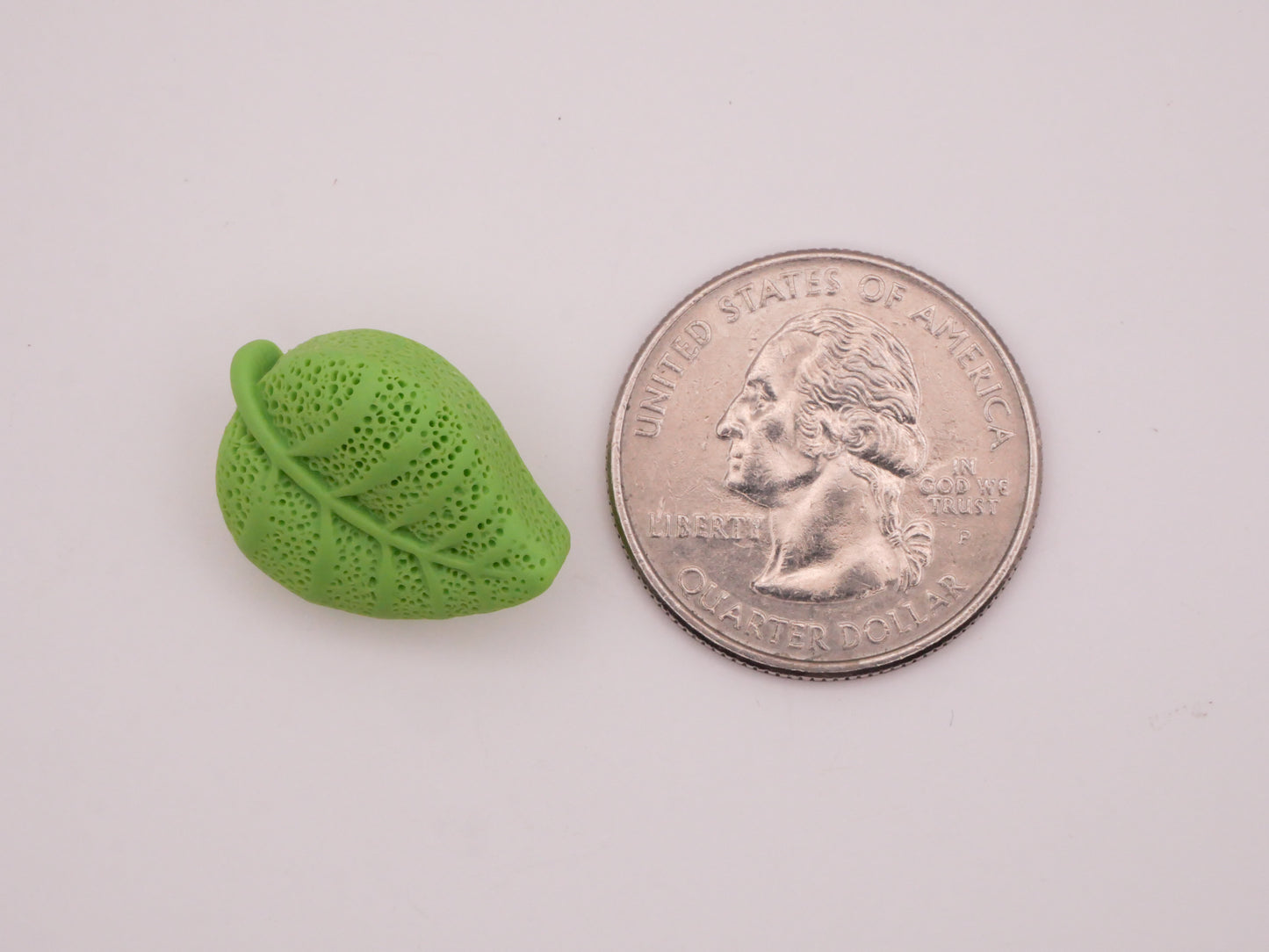 Leaf Leaves Realistic Texture Plastic Set of Five Buttons 16x21mm