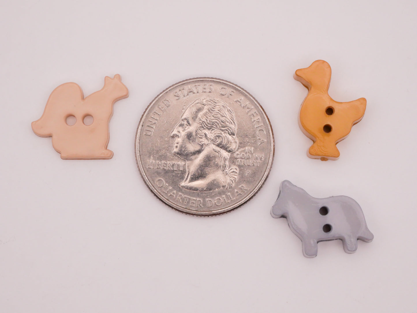 Dog Sheltie Squirrel Duck Cutout Plastic Button 13-17mm