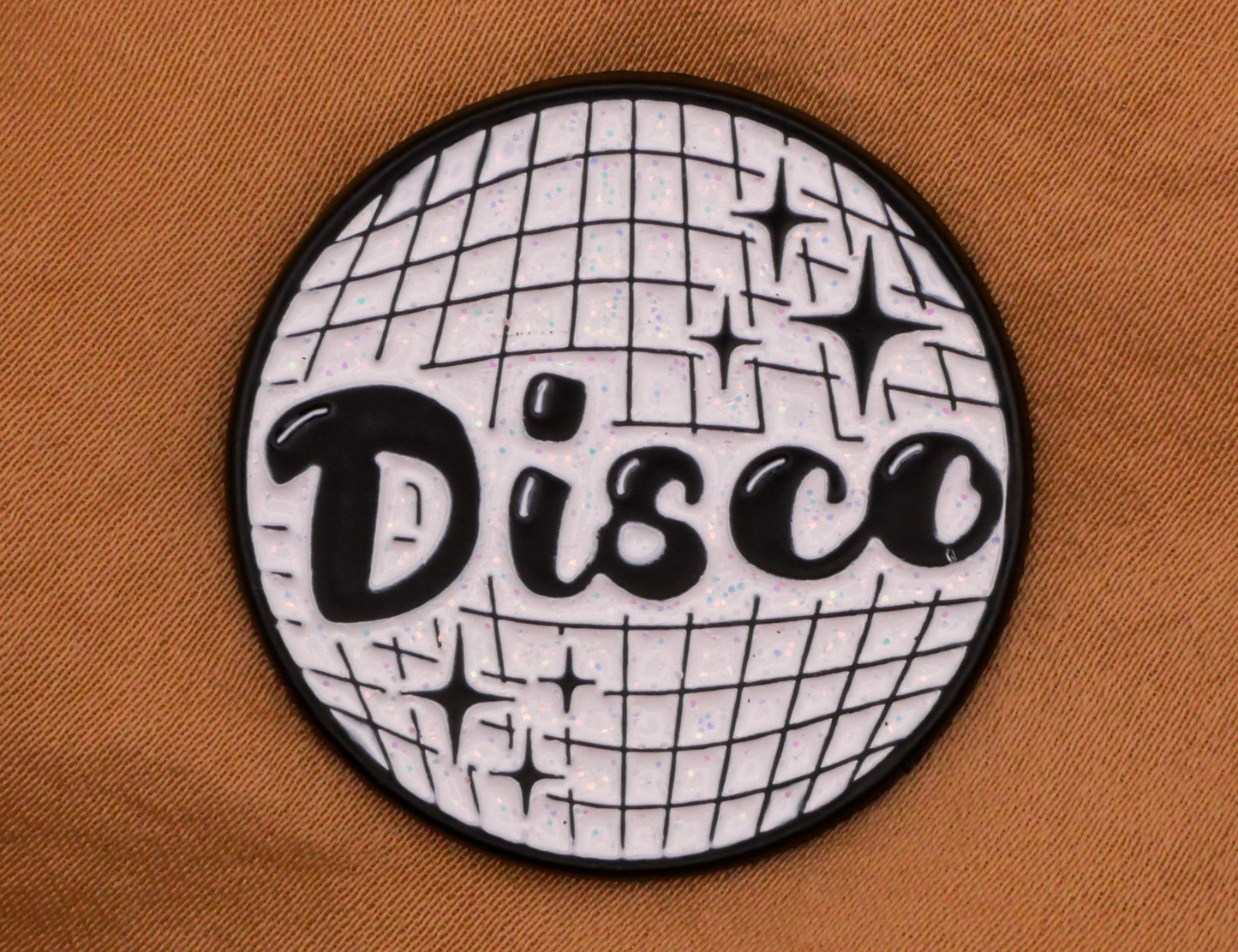 Music Lyrics Disco Glitter 
Enamel Metal Button Various 30-31mm