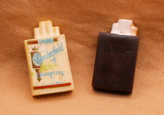 Cigarettes Smokes Chesterfield Plastic Vintage Button Various 11x20mm