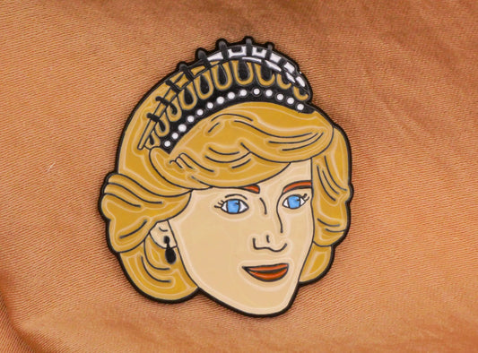 Princess Diana Royalty Enamel Metal Button 28x31mm