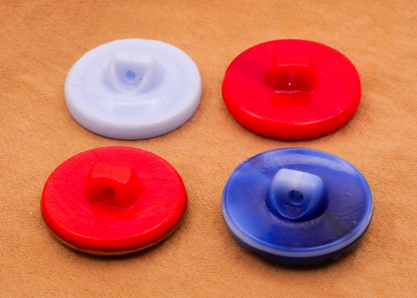 Swirl Flower Wave Glass Red Blue Gold Vintage Button Various 18mm