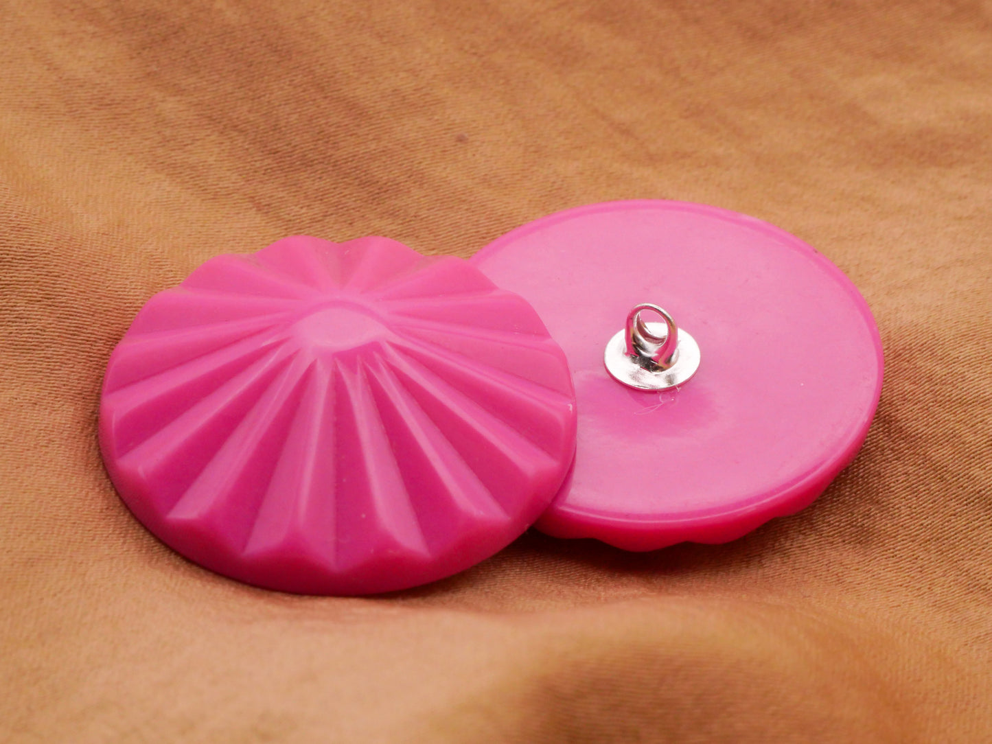 Umbrella Look Pink Vintage Plastic Button 29mm