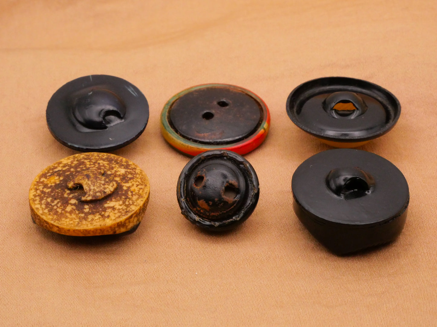 Celluloid Tight Top Bubble Orange Red Yellow Black Button Various 16-23mm