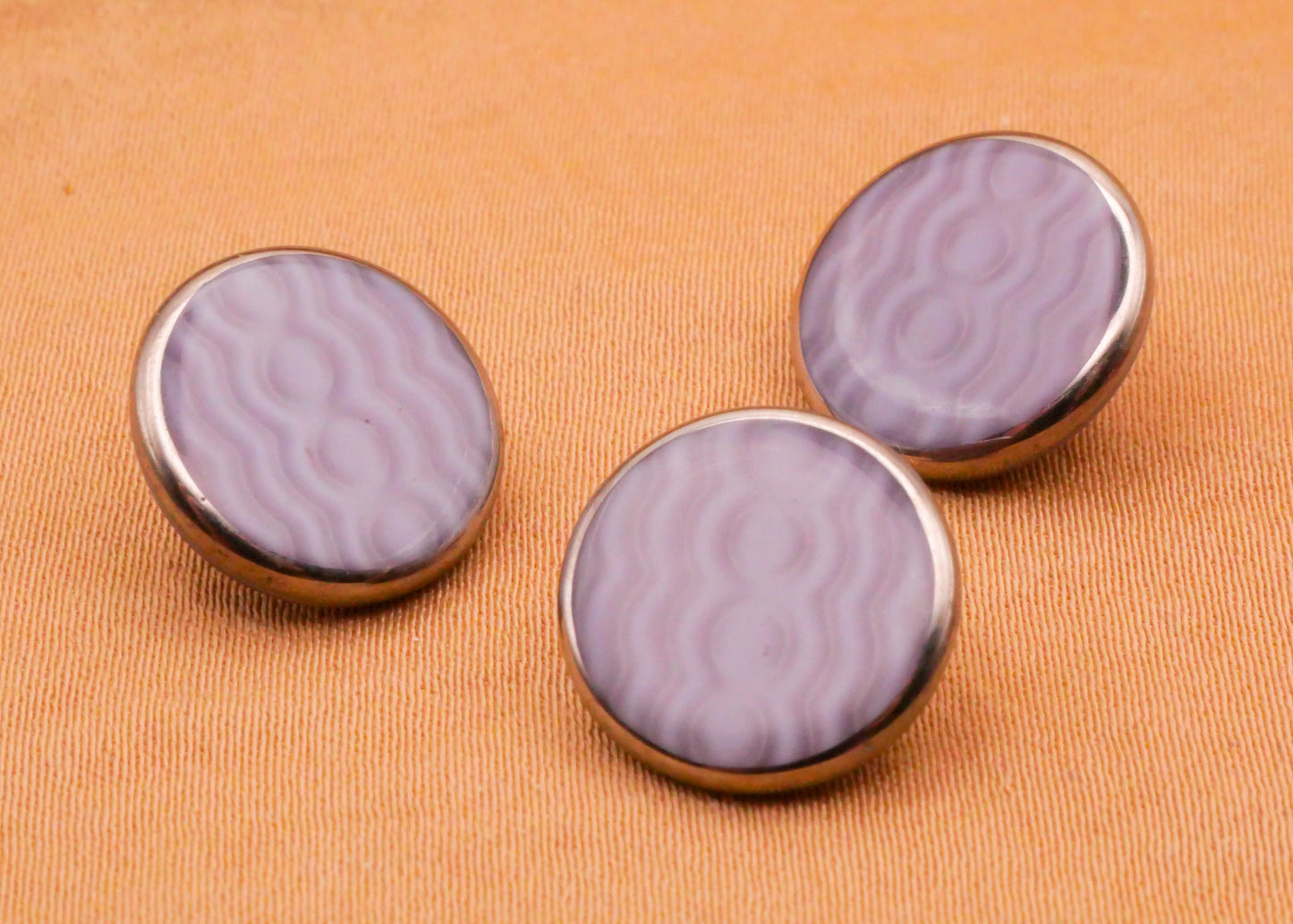 Knit Design In Glass DIG DUG Purple Red Vintage Button Various 11-13mm