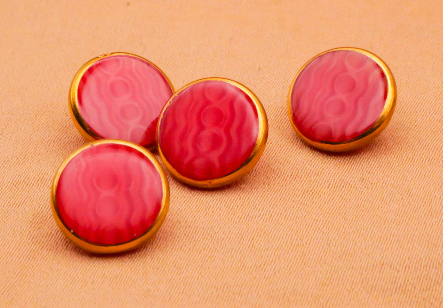 Knit Design In Glass DIG DUG Purple Red Vintage Button Various 11-13mm