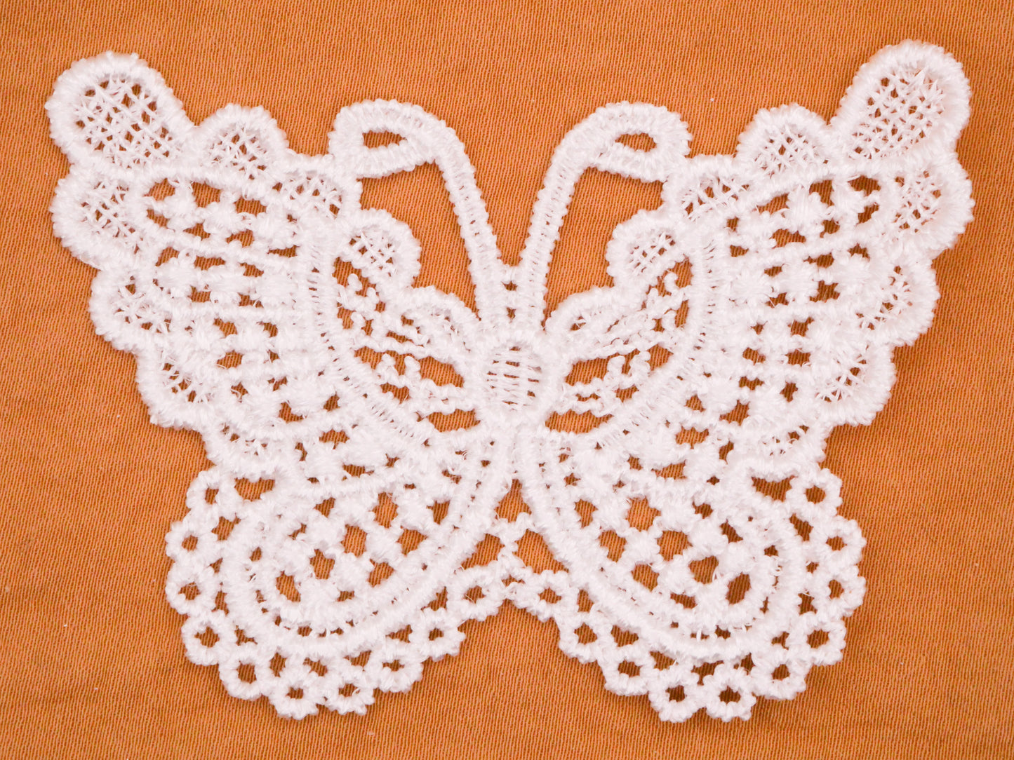 Butterfly Lace Doily Sewing Pair of Embellishments 52x73mm