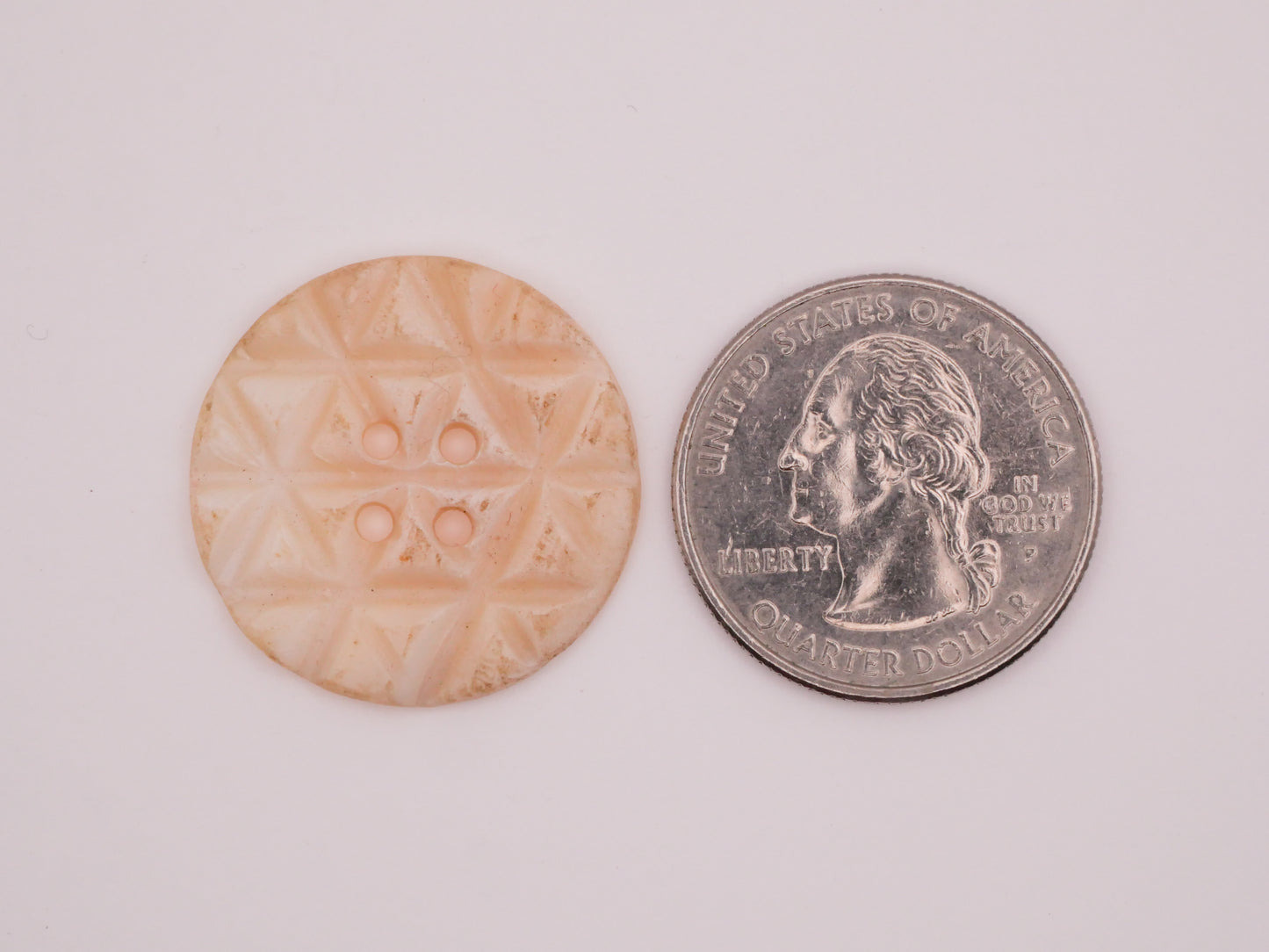 Mother of Pearl Star of David Carved Vintage Shell Button Various 26mm
