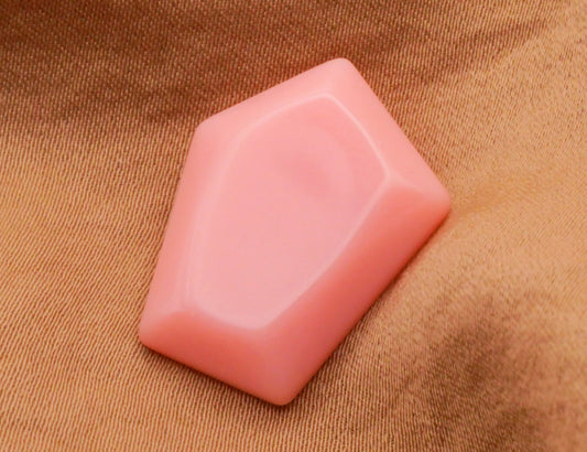 Faceted Gemstone Confetti Vintage Pink Plastic Button 17x23mm