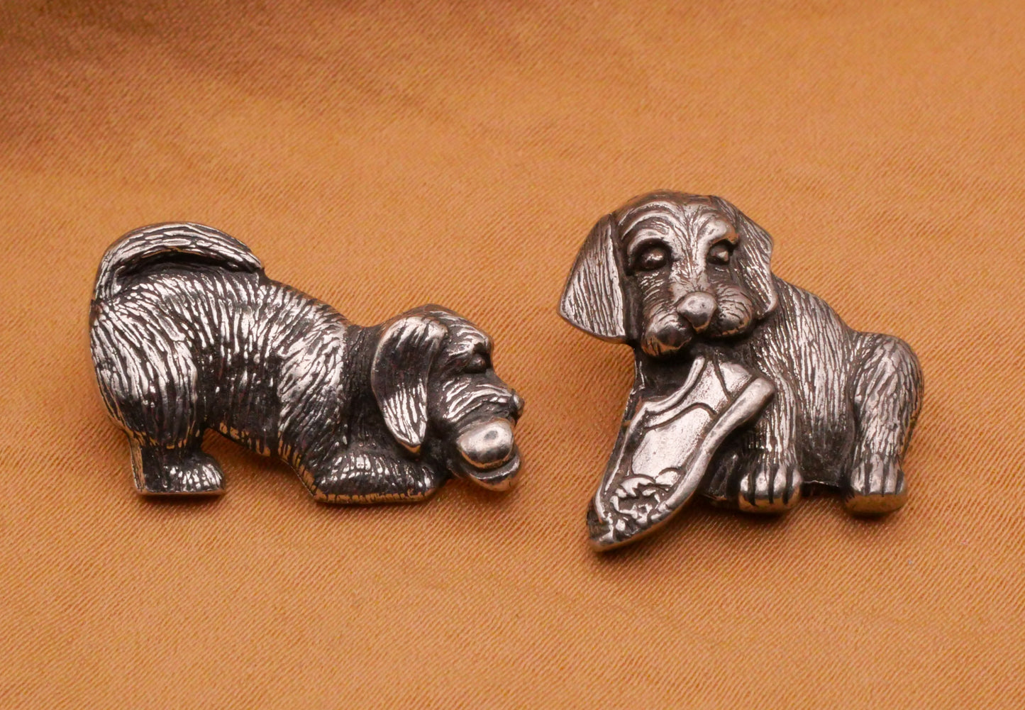 Danforth Realistic Dog Ball Shoe Pewter Metal Button Various 15-23mm