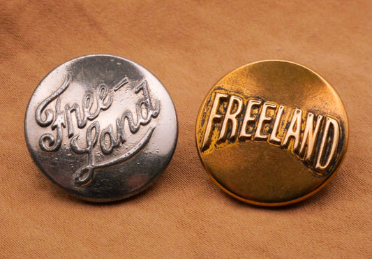 Freeland Workwear Overall Vintage Metal Button Various 20mm