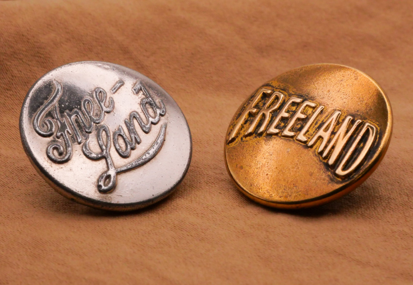 Freeland Workwear Overall Vintage Metal Button Various 20mm