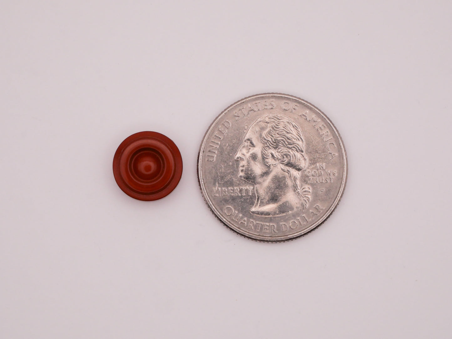 Rust Orange Red Vintage Plastic Set of Five Buttons 11mm