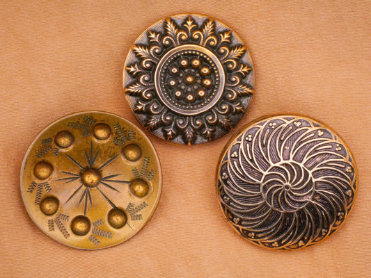 Sun Celestial Antique Brass Metal Button Various 25-27mm