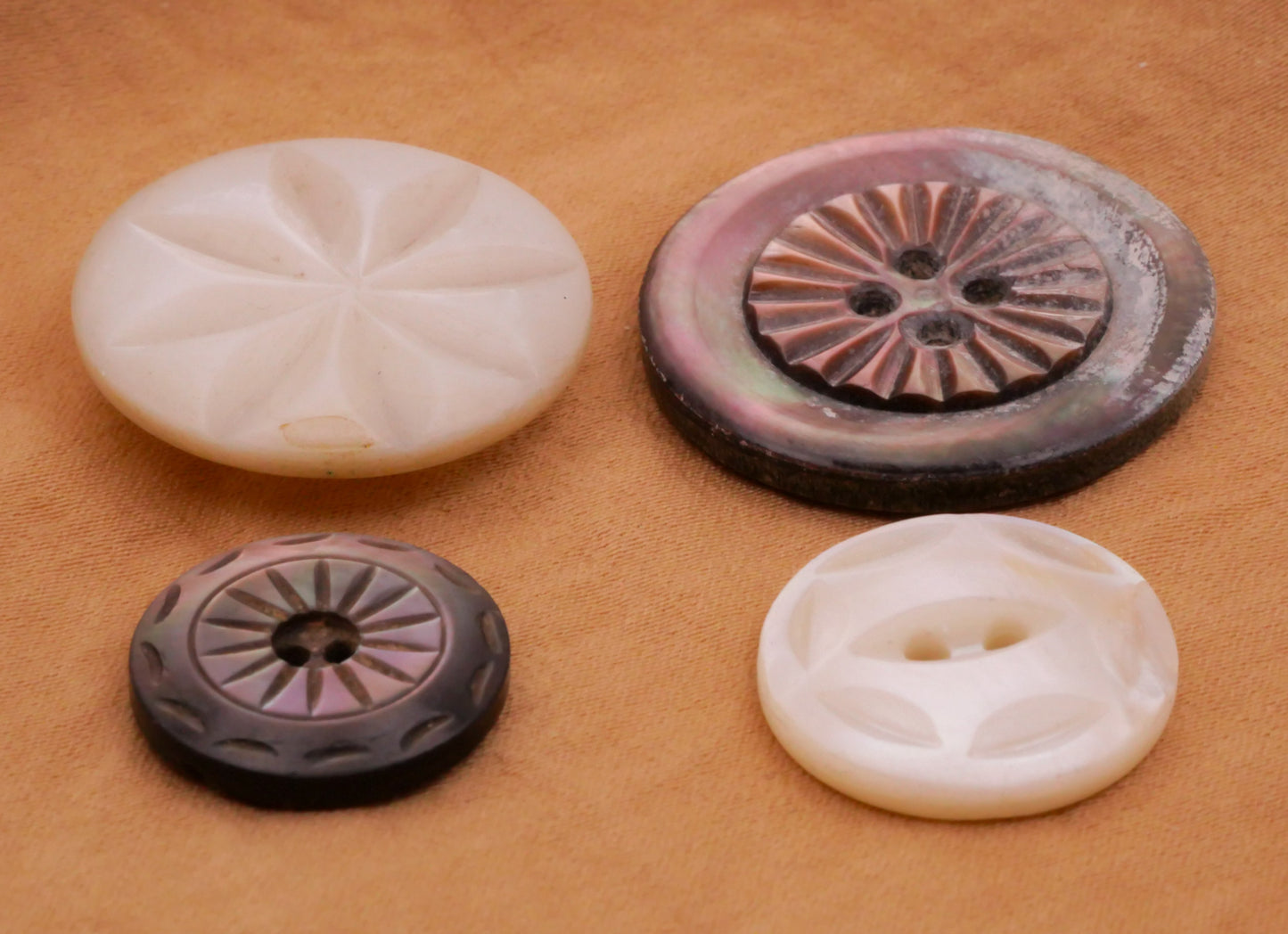 Sun Mother of Pearl Smokey Vintage Button Various 17-28mm