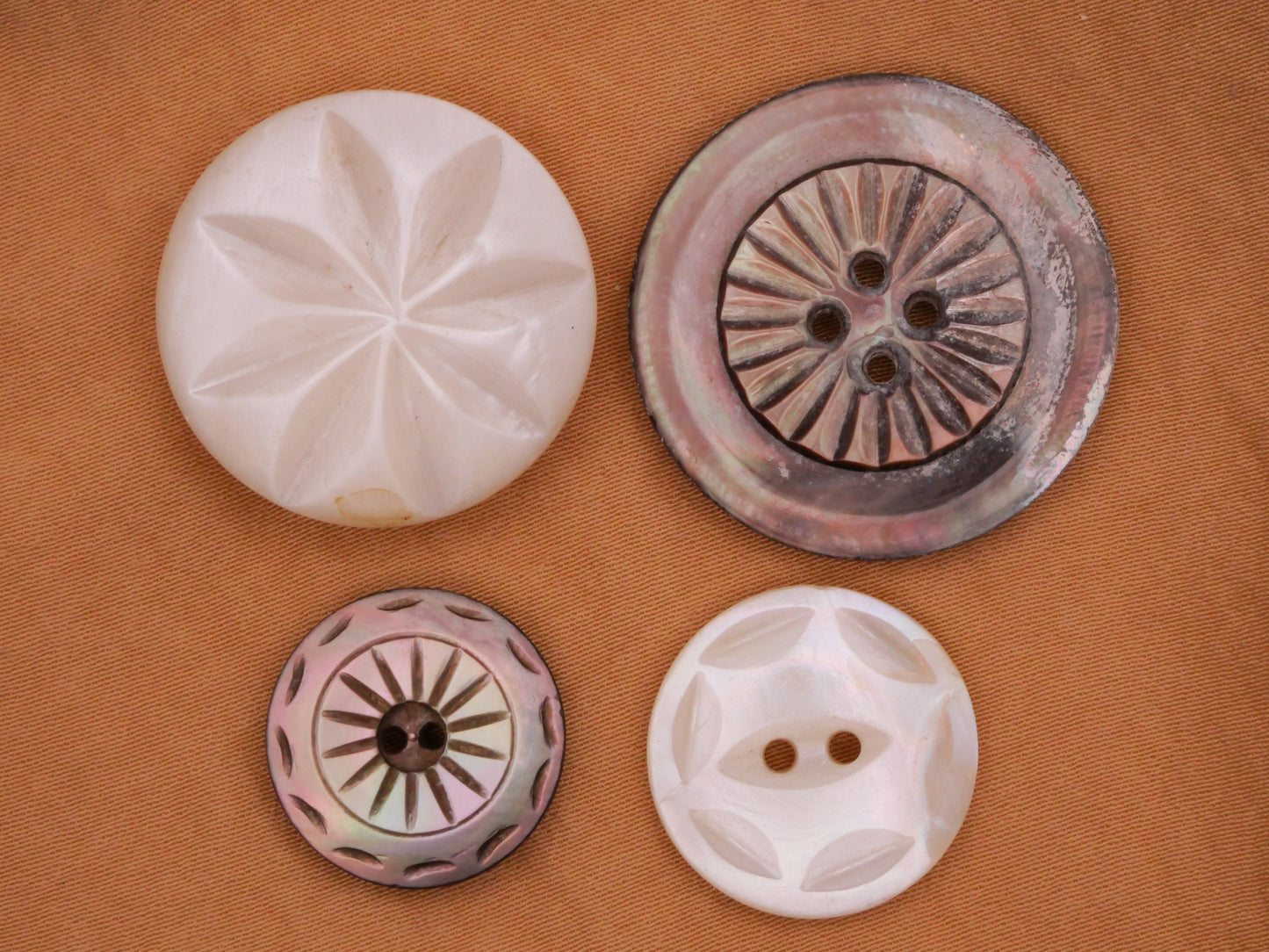 Sun Mother of Pearl Smokey Vintage Button Various 17-28mm