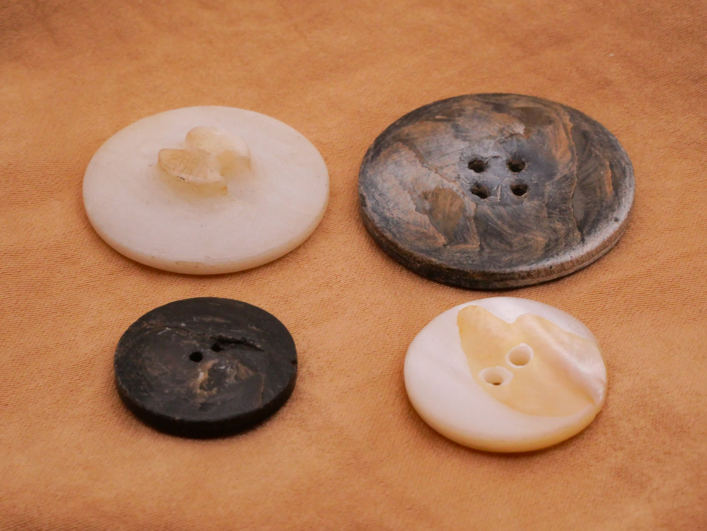 Sun Mother of Pearl Smokey Vintage Button Various 17-28mm