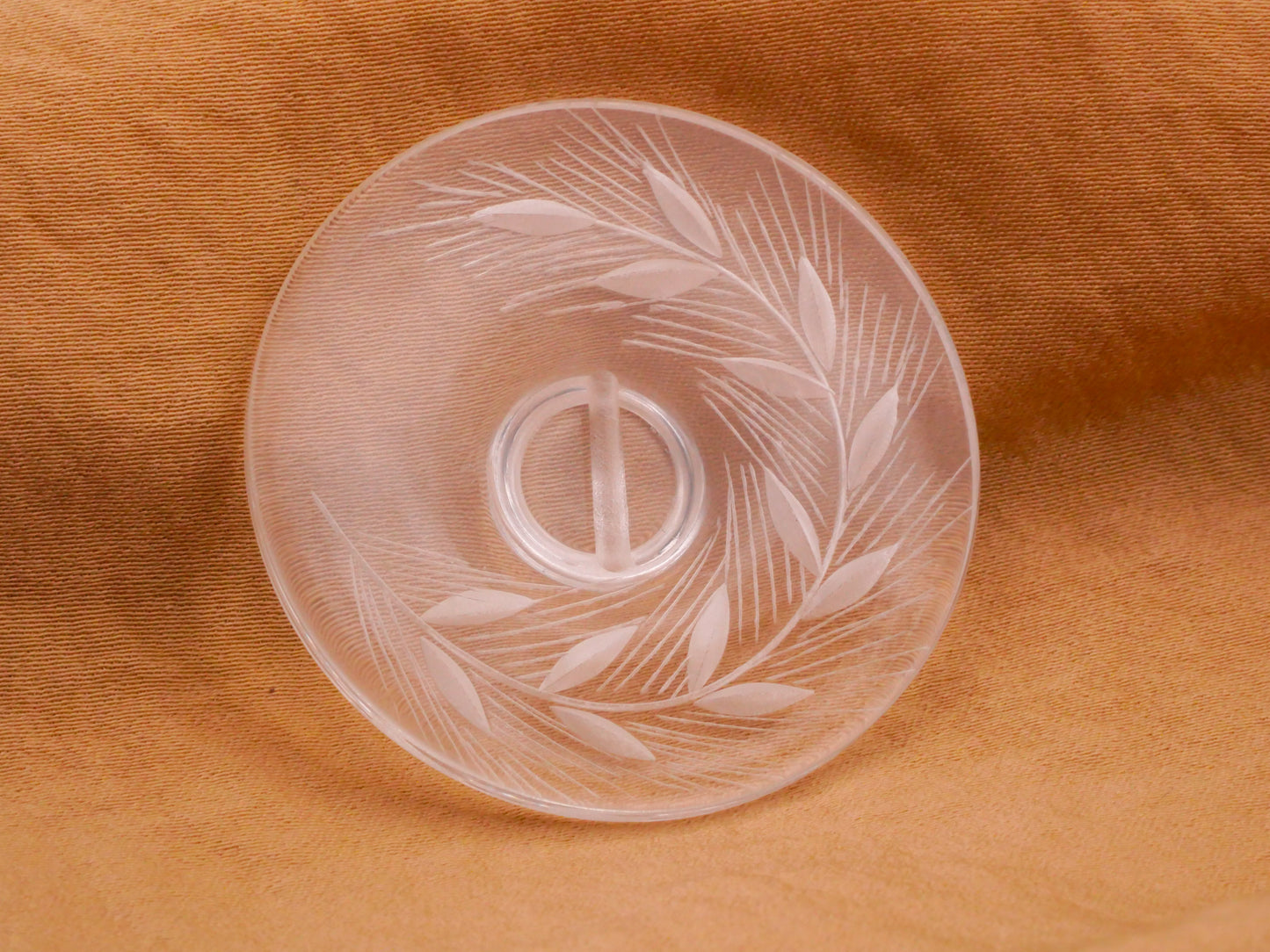 Grain Grass Etched Glass Look Purple Peach Vintage Plastic Button Various 31-40mm