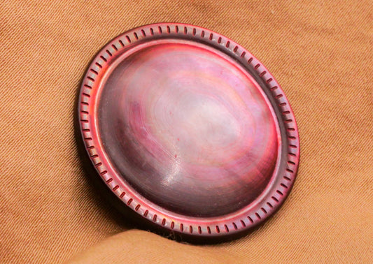 Mother of Pearl Dyed Purple Aubergine Wine Vintage Shell Button 28mm