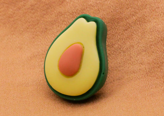 Avocado Food Soft Plastic Button 14x18mm