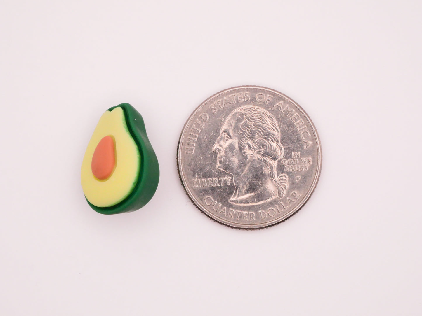 Avocado Food Soft Plastic Button 14x18mm