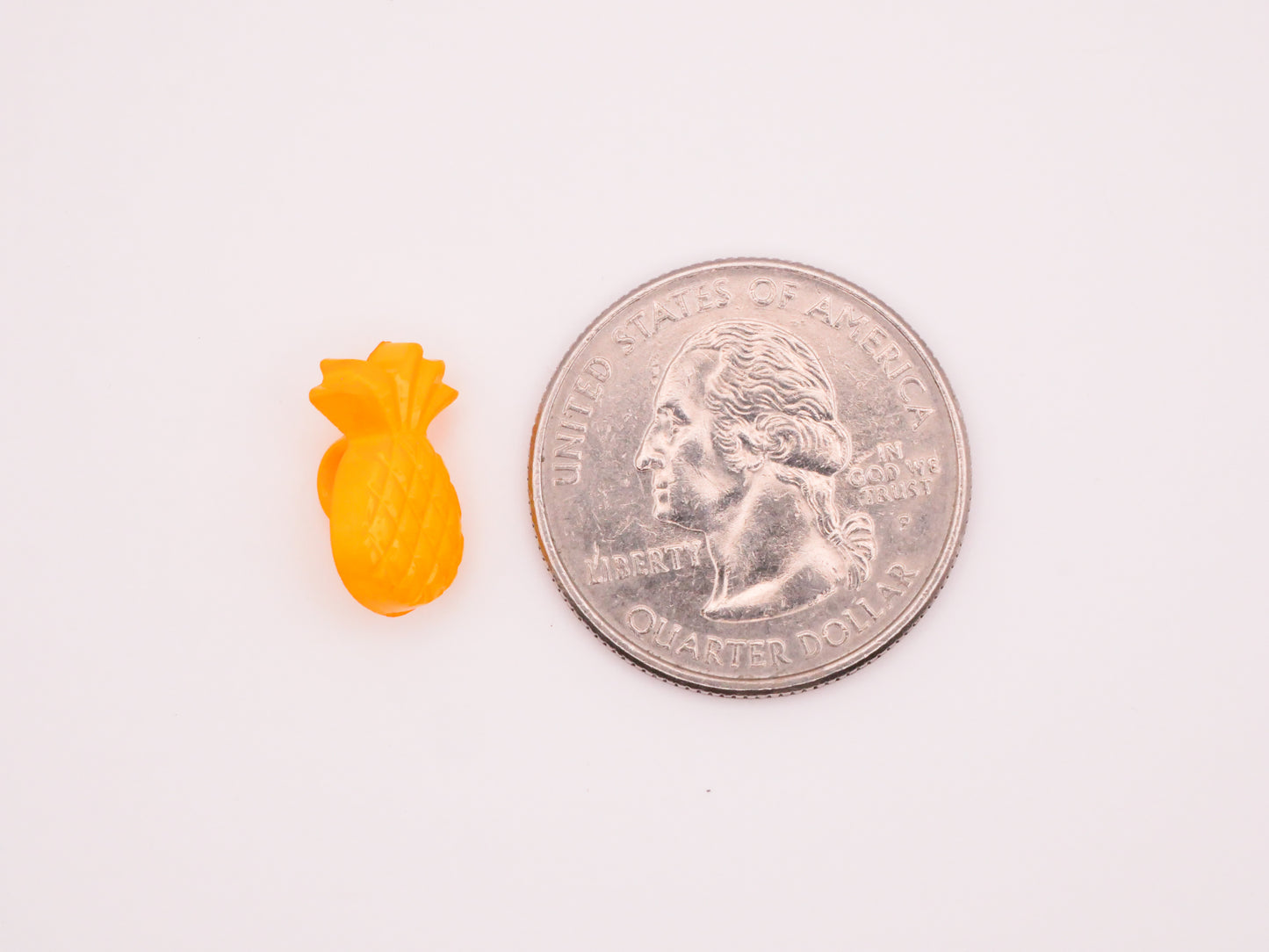 Pineapple Yellow Plastic Small Button 9x15mm