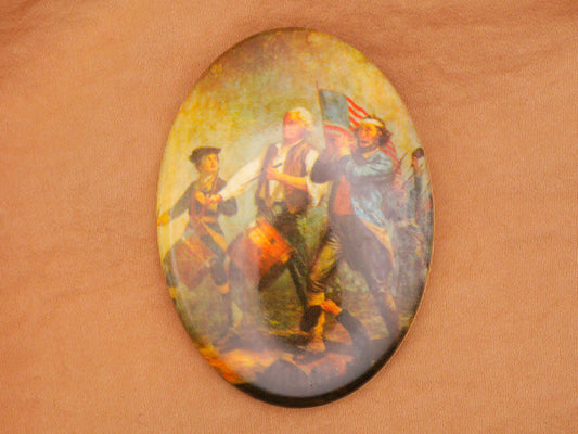 Spirit of 76 George Washington Archibald M Willard Painting Large Vintage Plastic Button 43x59mm