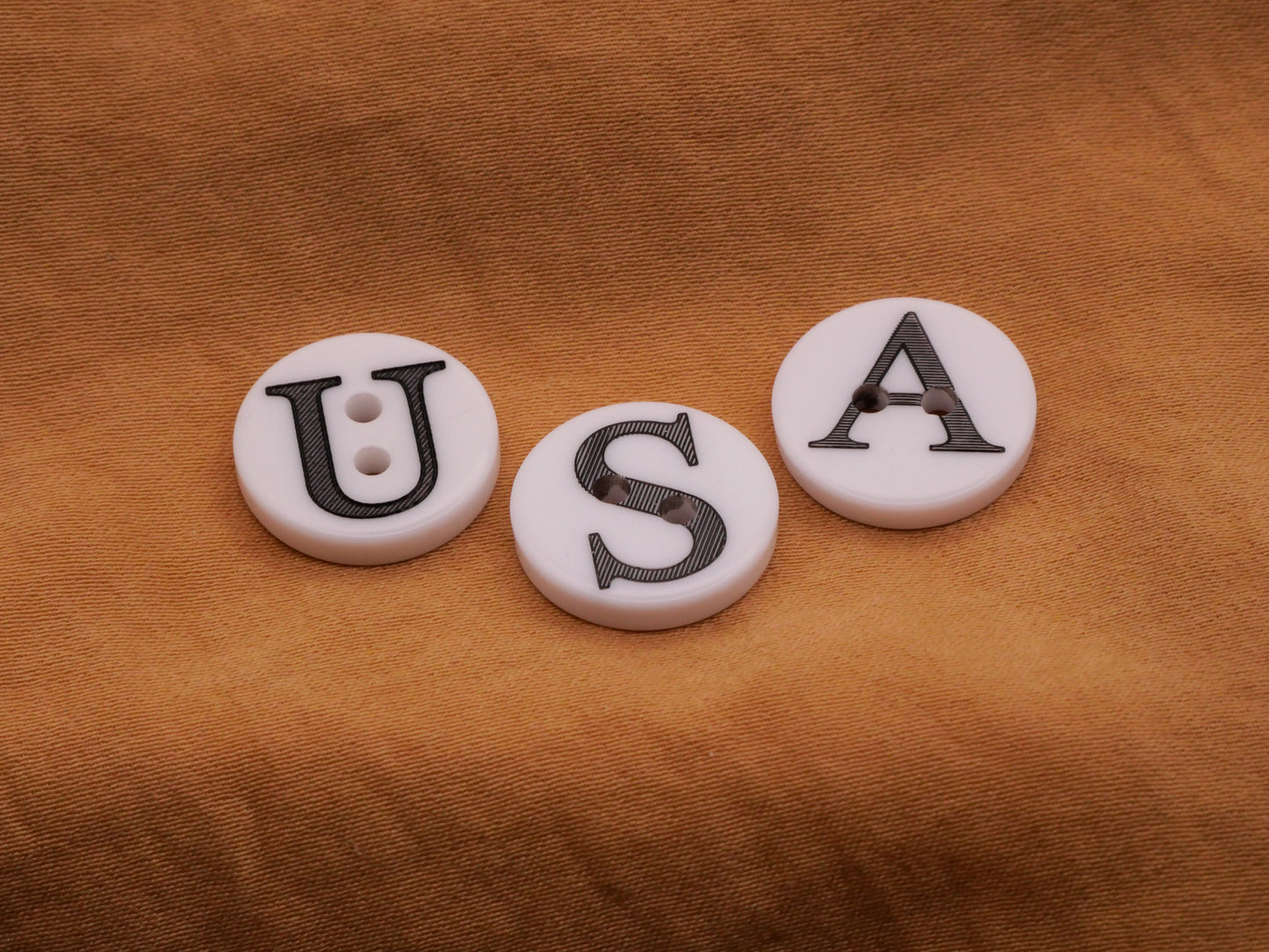 Flag USA Verbal Words Plastic Set of Buttons Various 15mm