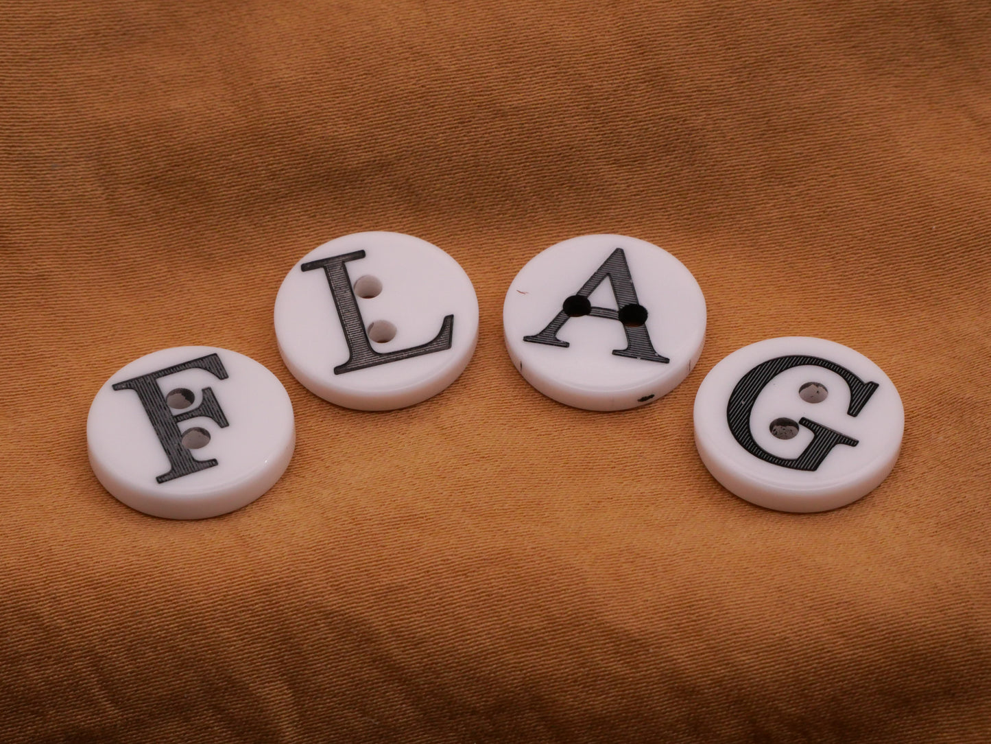 Flag USA Verbal Words Plastic Set of Buttons Various 15mm