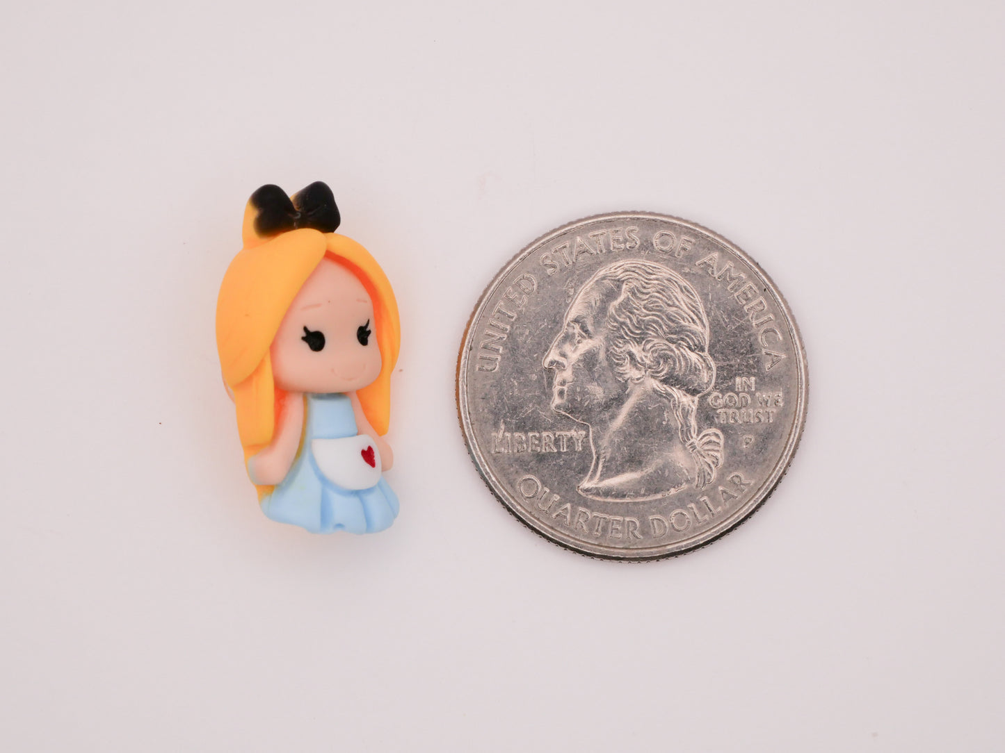 Alice in Wonderland Blue Dress Kids Plastic Button 14x24mm