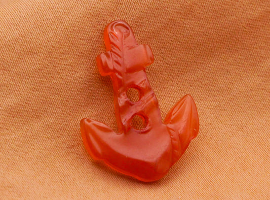 Anchor Bakelite Amber Early Plastic Sew-Thru Button 16x22mm