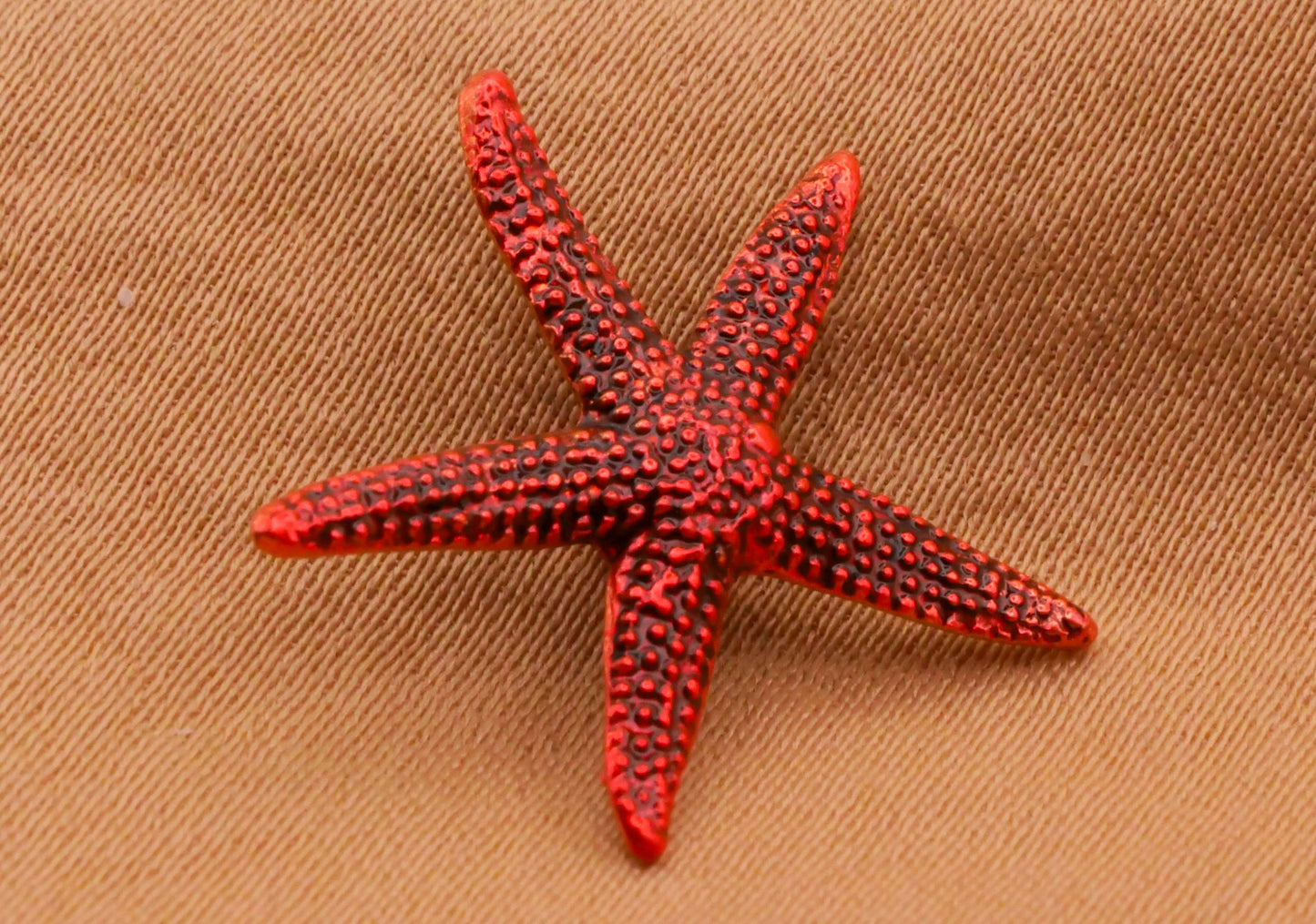 Starfish Hand-Painted Red Green Blue Brass Metal Button Various 18mm