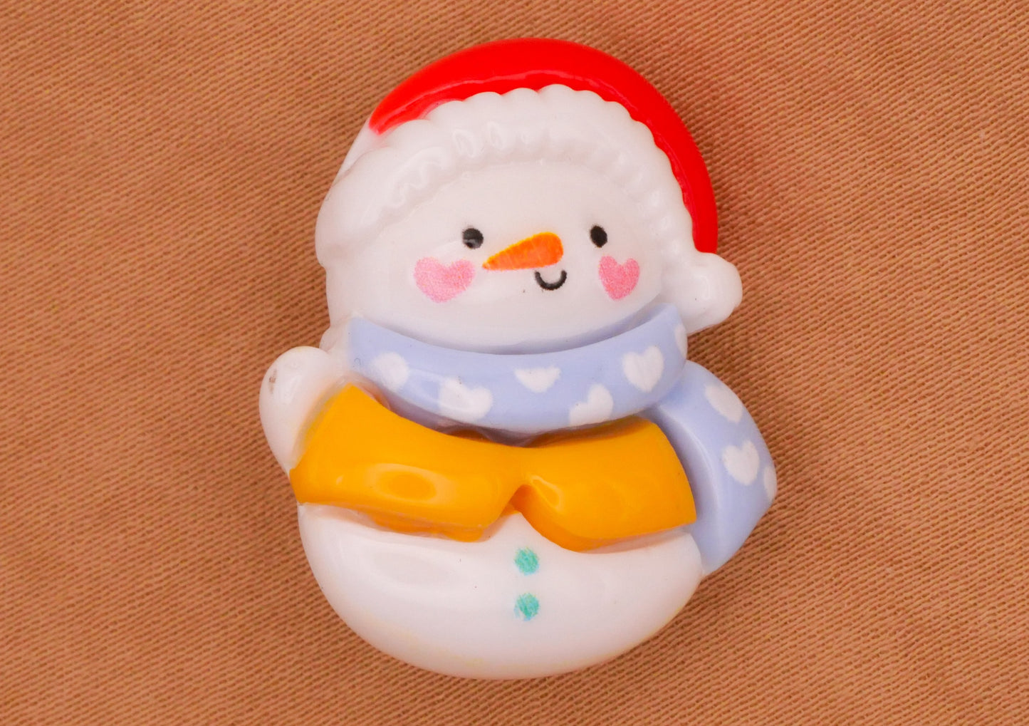 Snowman Santa Hat Scarf Kids Plastic Set of Three Buttons 22x27mm