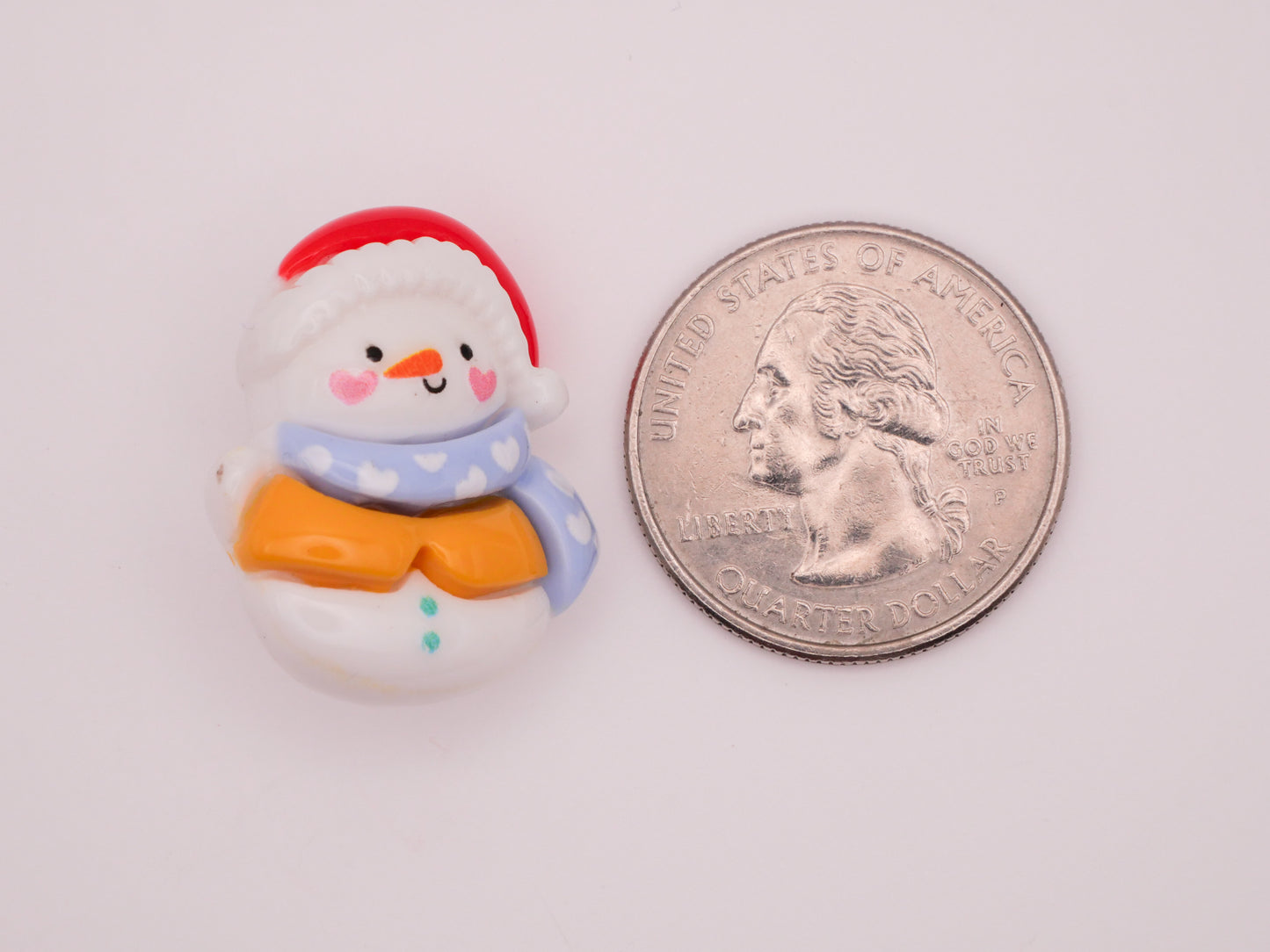 Snowman Santa Hat Scarf Kids Plastic Set of Three Buttons 22x27mm