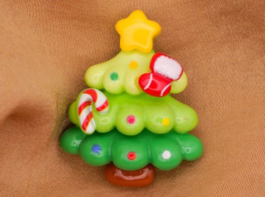 Christmas Tree Candy Cane Stocking Star Plastic Kids Button 25x31mm