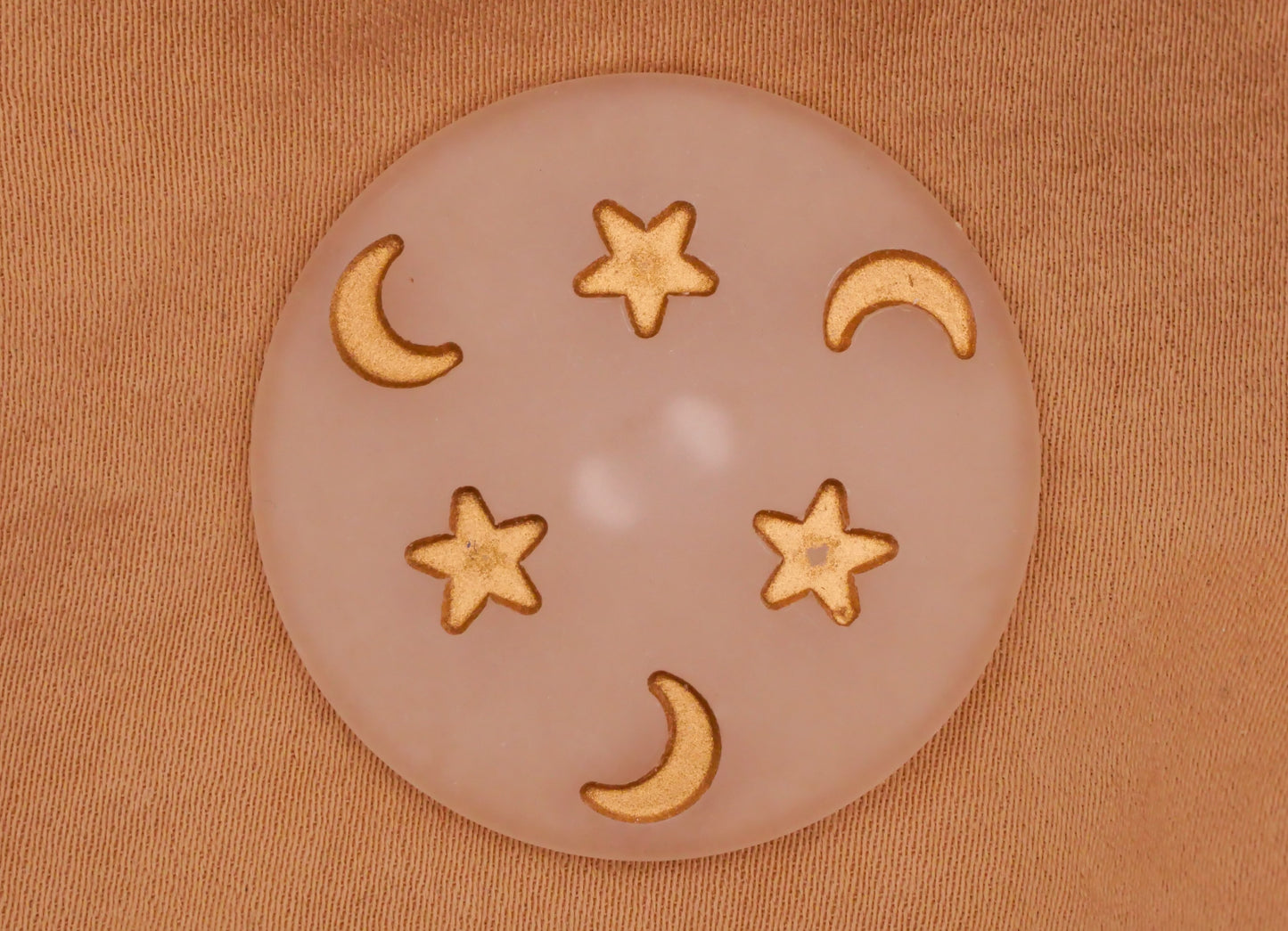 Moon Star Vintage Frosted Plastic Large Button 32mm