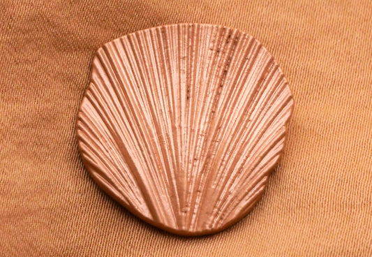 Shell Textured Champagne Gold Metal Button 22mm